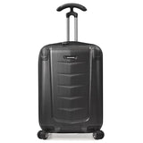 Traveler's Choice Silverwood Polycarbonate Hardside Expandable Spinner Luggage, Brushed Metal, Carry-on 21-Inch