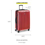 DELSEY PARIS Helium Aero Hardside Expandable Luggage with Spinner Wheels, Brick Red, Checked-Large 29 Inch