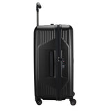 Traveler's Choice Ultimax II 26" Medium Trunk Spinner Luggage, Tie Down Straps, Matte Black, Checked Inch