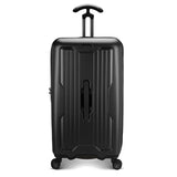 Traveler's Choice Ultimax II 26" Medium Trunk Spinner Luggage, Tie Down Straps, Matte Black, Checked Inch