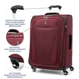 Travelpro Maxlite 5 Softside Expandable Checked Luggage with 4 Spinner Wheels, Lightweight Suitcase, Men and Women, Burgundy, Checked Medium 25-Inch