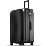 LEVEL8 Grace Luggage, 28 Inch Hardside Suitcase, Abs+Pc Harshell Spinner Luggage with Tsa Lock, Spinner Wheels, Black, 28 Inch