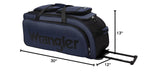 Wrangler Wesley Rolling Duffel Bag, Navy Blue, Large 30-Inch