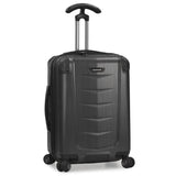 Traveler's Choice Silverwood Polycarbonate Hardside Expandable Spinner Luggage, Brushed Metal, Carry-on 21-Inch