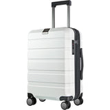 KROSER Hardside Expandable Carry On Luggage with Spinner Wheels & Built-in TSA Lock, Durable Suitcase Rolling Luggage with USB Port, Carry-On 20-Inch, White