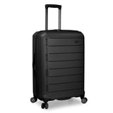 Traveler's Choice Pagosa Indestructible Hardshell Expandable Spinner Luggage, Black, Check-in Only