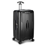 Traveler's Choice Ultimax II 26" Medium Trunk Spinner Luggage, Tie Down Straps, Matte Black, Checked Inch