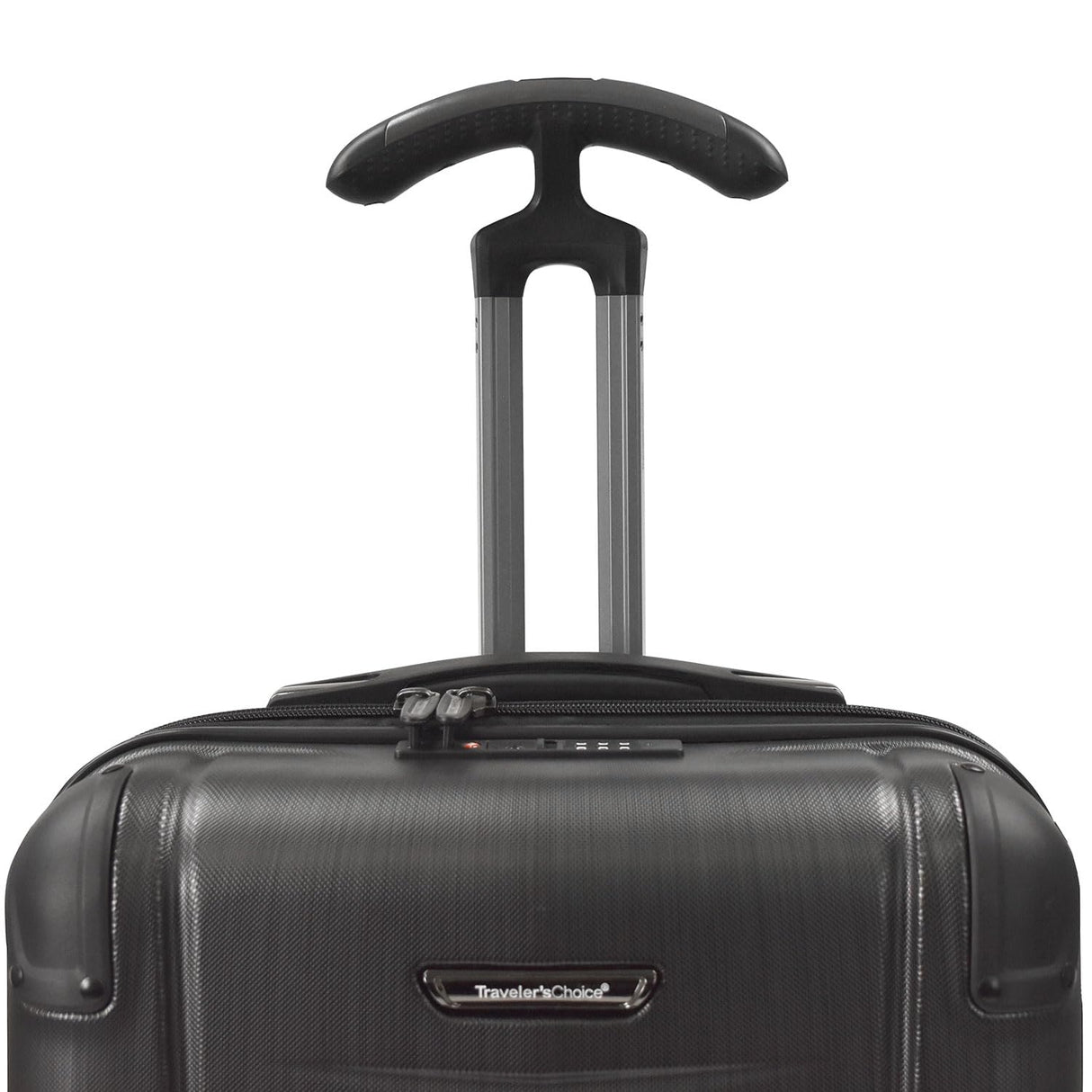 Traveler's Choice Silverwood Polycarbonate Hardside Expandable Spinner Luggage, Brushed Metal, Carry-on 21-Inch