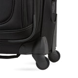 SwissGear Sion Softside Expandable Luggage, Black, Checked-Medium 25-Inch