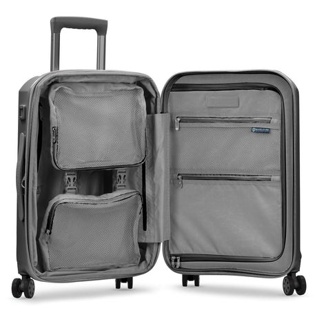 Traveler's Choice Pagosa Indestructible Hardshell Expandable Spinner Luggage, Black, Check-in Only