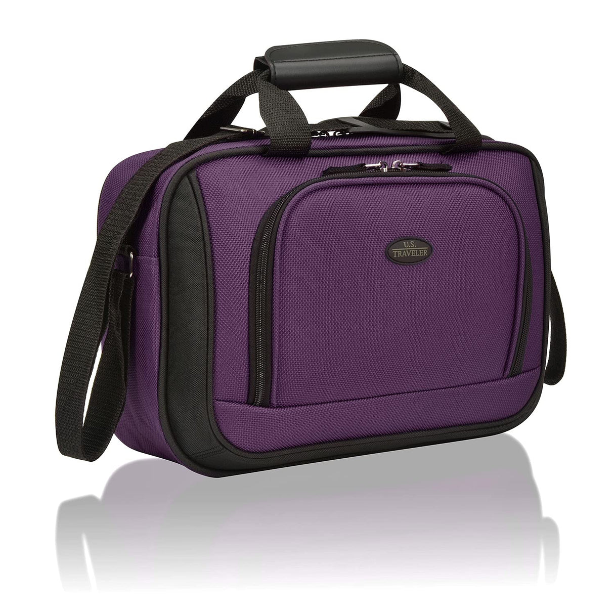 U.S. Traveler Rio Rugged Fabric Expandable Carry-on Luggage, Purple, Set