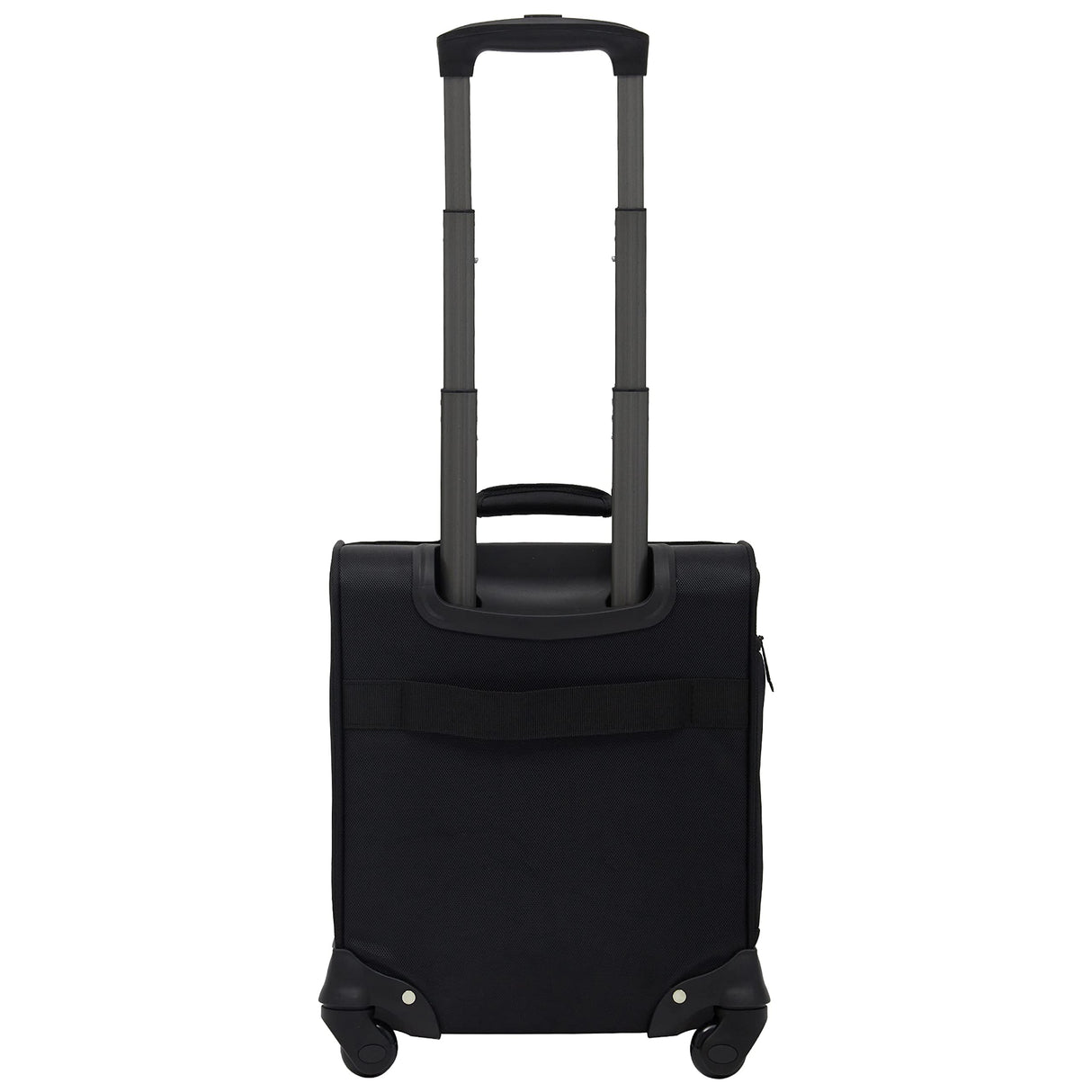 Wrangler 4-Wheel Spinner Luggage with Side USB Port, Black, 17-Inch Underseat Carry-On