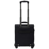 Wrangler 4-Wheel Spinner Luggage with Side USB Port, Black, 17-Inch Underseat Carry-On