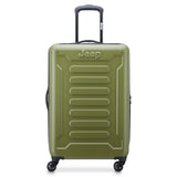 Jeep JH004C Hardside Expandable Luggage with Spinner Wheels (Avocado, Checked-Medium 24 Inch)