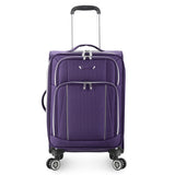 Traveler's Choice Lares Softside Expandable Luggage with Spinner Wheels, Purple, Carry-On 22-Inch