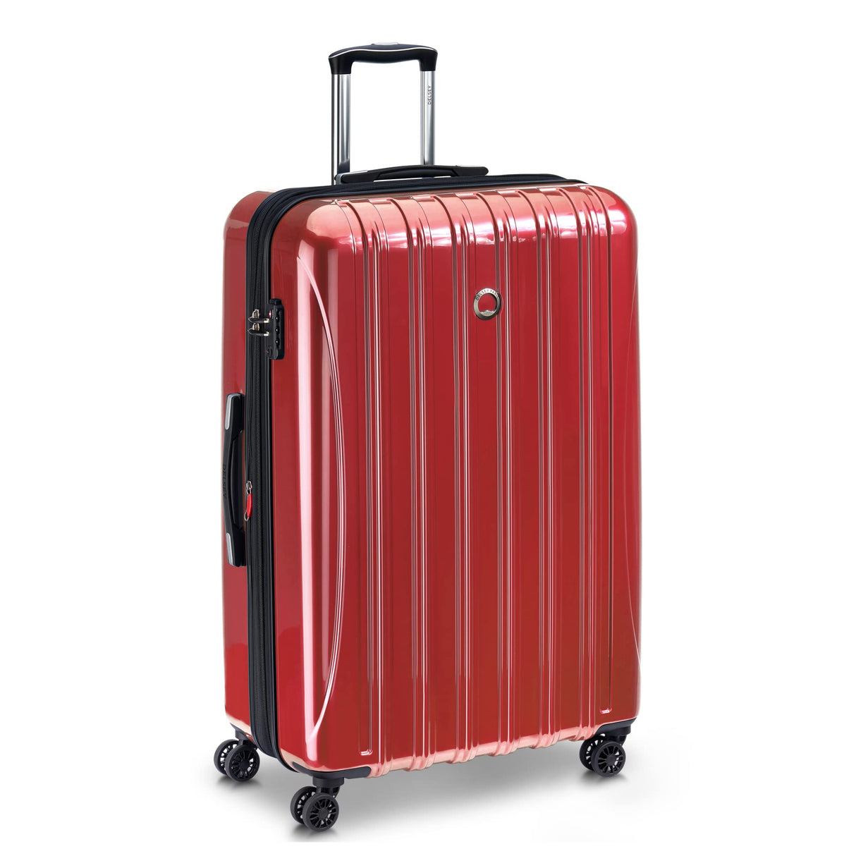 DELSEY PARIS Helium Aero Hardside Expandable Luggage with Spinner Wheels, Brick Red, Checked-Large 29 Inch