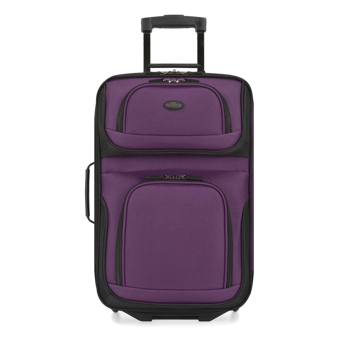 U.S. Traveler Lightweight Softside Suitcase, Rolling 20" Carry On Luggage, Purple, Single