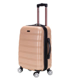 Rockland Melbourne Hardside Expandable Spinner Wheel Luggage, Champagne, Carry-On 20-Inch