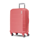 American Tourister Stratum 2.0 Expandable Hardside Luggage with Spinner Wheels, Soft Coral, Carry-on