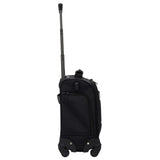 Wrangler 4-Wheel Spinner Luggage with Side USB Port, Black, 17-Inch Underseat Carry-On