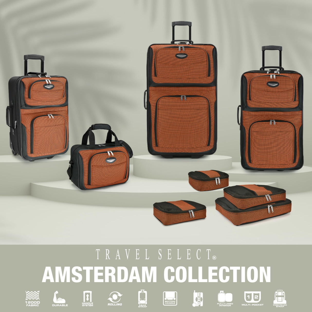 Travel Select Amsterdam Expandable Rolling Upright Luggage, Burgundy, Checked-Large 29-Inch