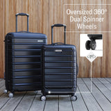 Samsonite Omni 2 Hardside Expandable Luggage with Spinners, Midnight Black, Checked-Large 28-Inch