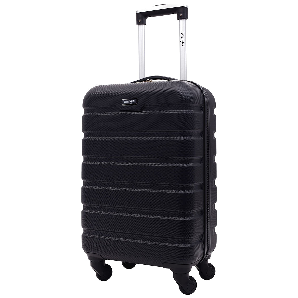 Wrangler Hardside Spinner Carry-On Luggage, Black, 22-Inch