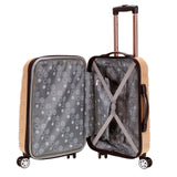 Rockland Melbourne Hardside Expandable Spinner Wheel Luggage, Champagne, Carry-On 20-Inch