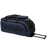 Wrangler Wesley Rolling Duffel Bag, Navy Blue, Large 30-Inch