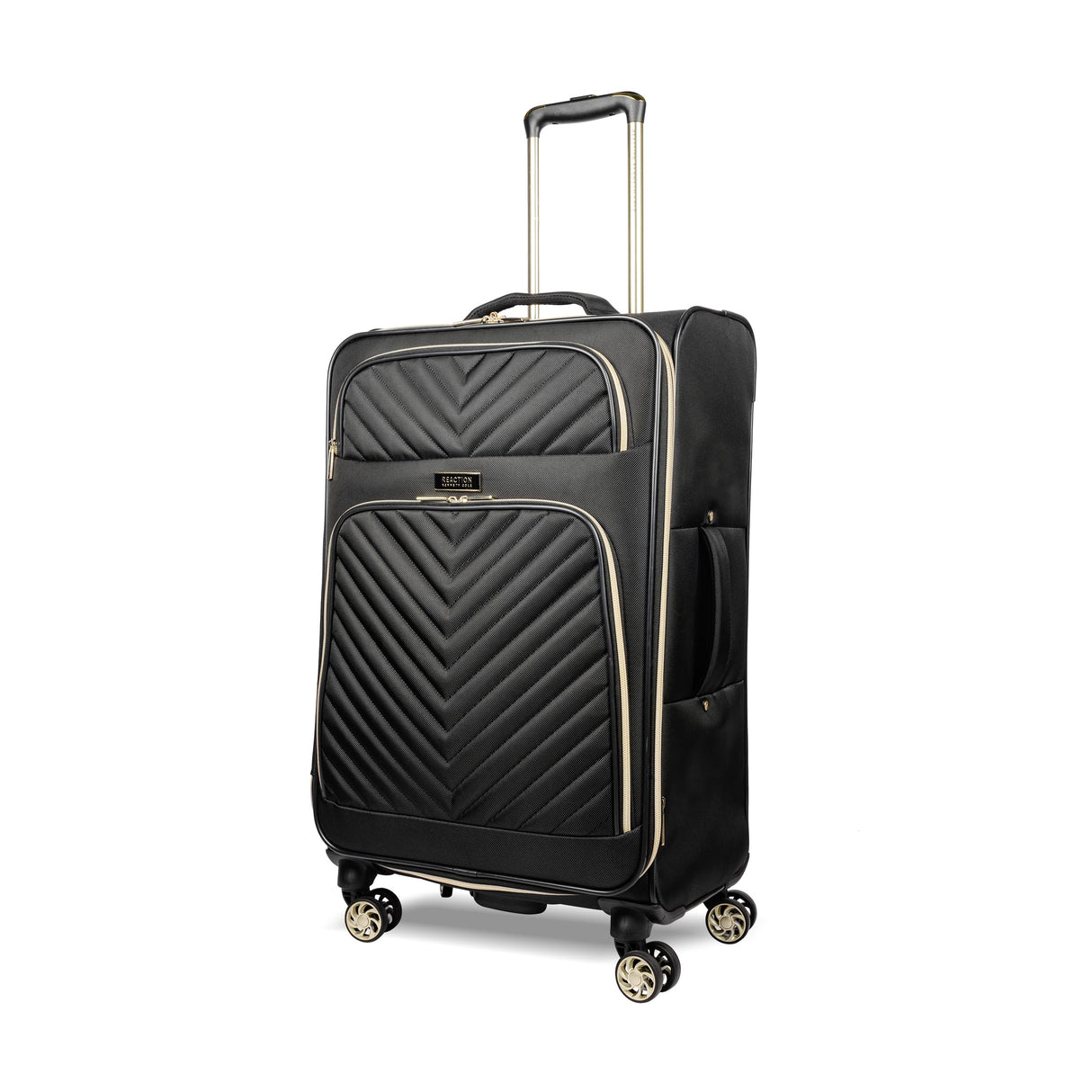 Kenneth Cole REACTION Chelsea Chevron Quilted Luggage, Black, 24-Inch Checked