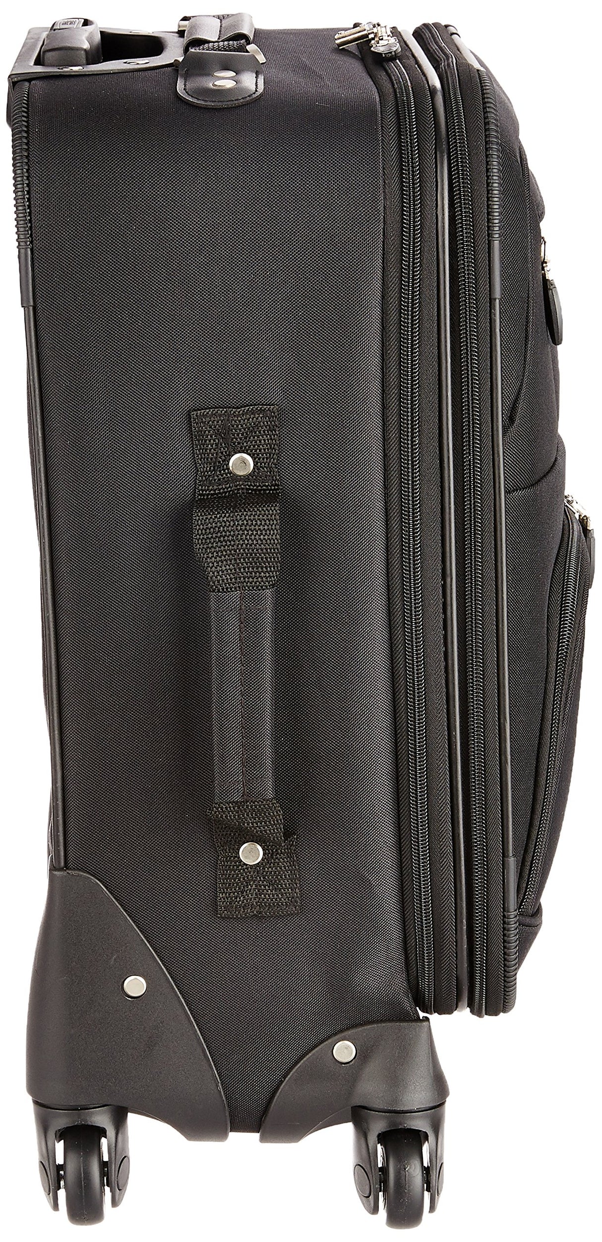 Rockland Expandable Spinner Carry On, Black, 19-Inch