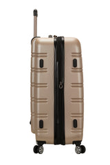 Rockland Melbourne Hardside Expandable Luggage with Spinner Wheels, Champagne, Checked Large 28"