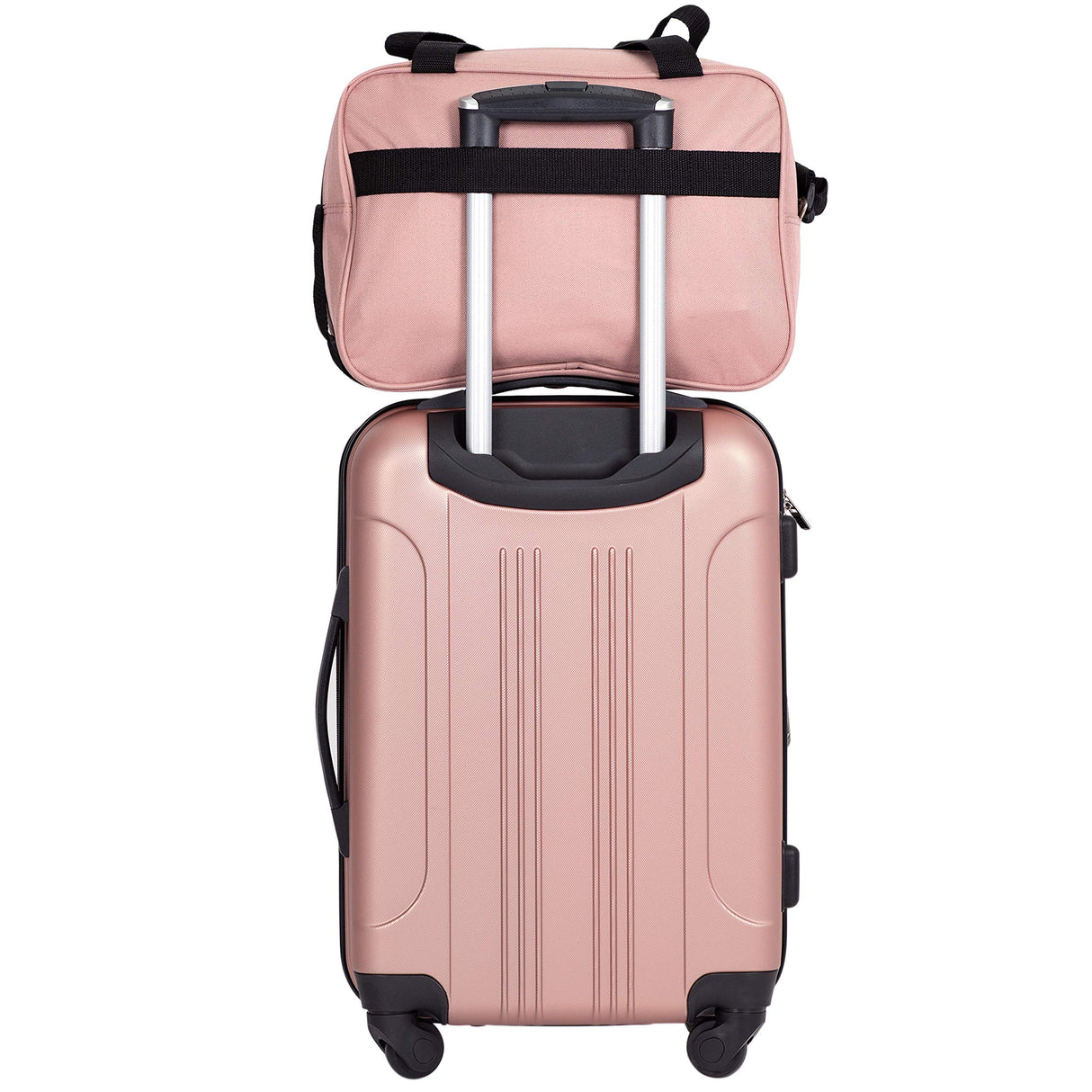 Travelers Club Midtown Hardside Luggage Travel, Rose Gold, 4-Piece Set