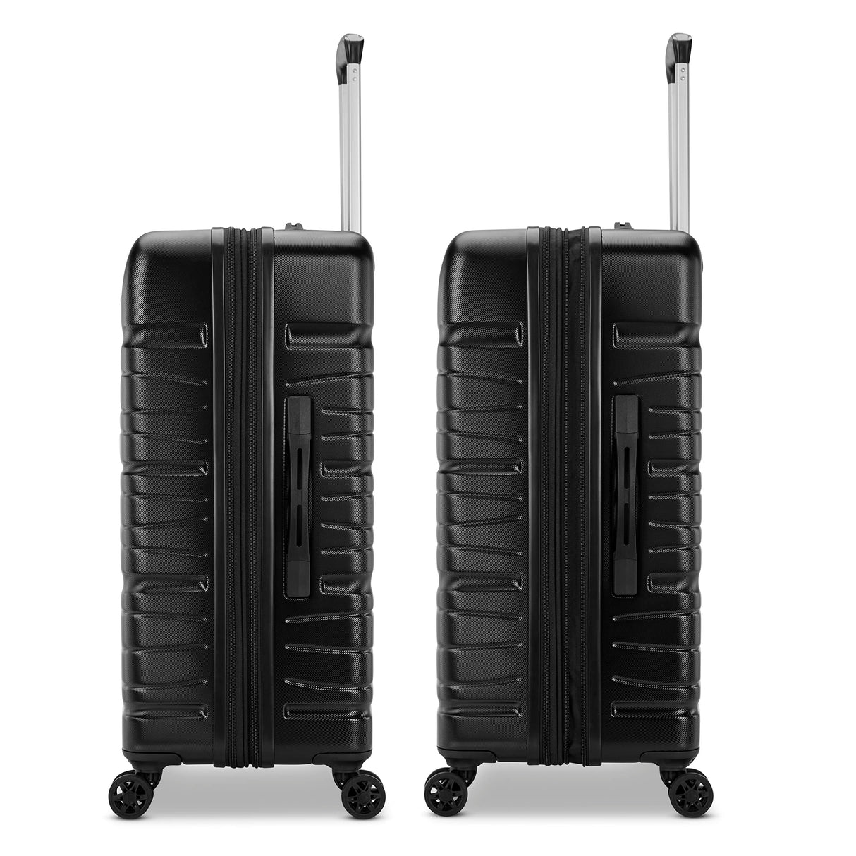 Samsonite Evolve SE Hardside Expandable Luggage with Double Wheels, Bass Black, Medium Spinner