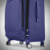 Samsonite Solyte DLX Softside Expandable Luggage with Spinner Wheels, Iris Blue, Checked-Medium 25-Inch